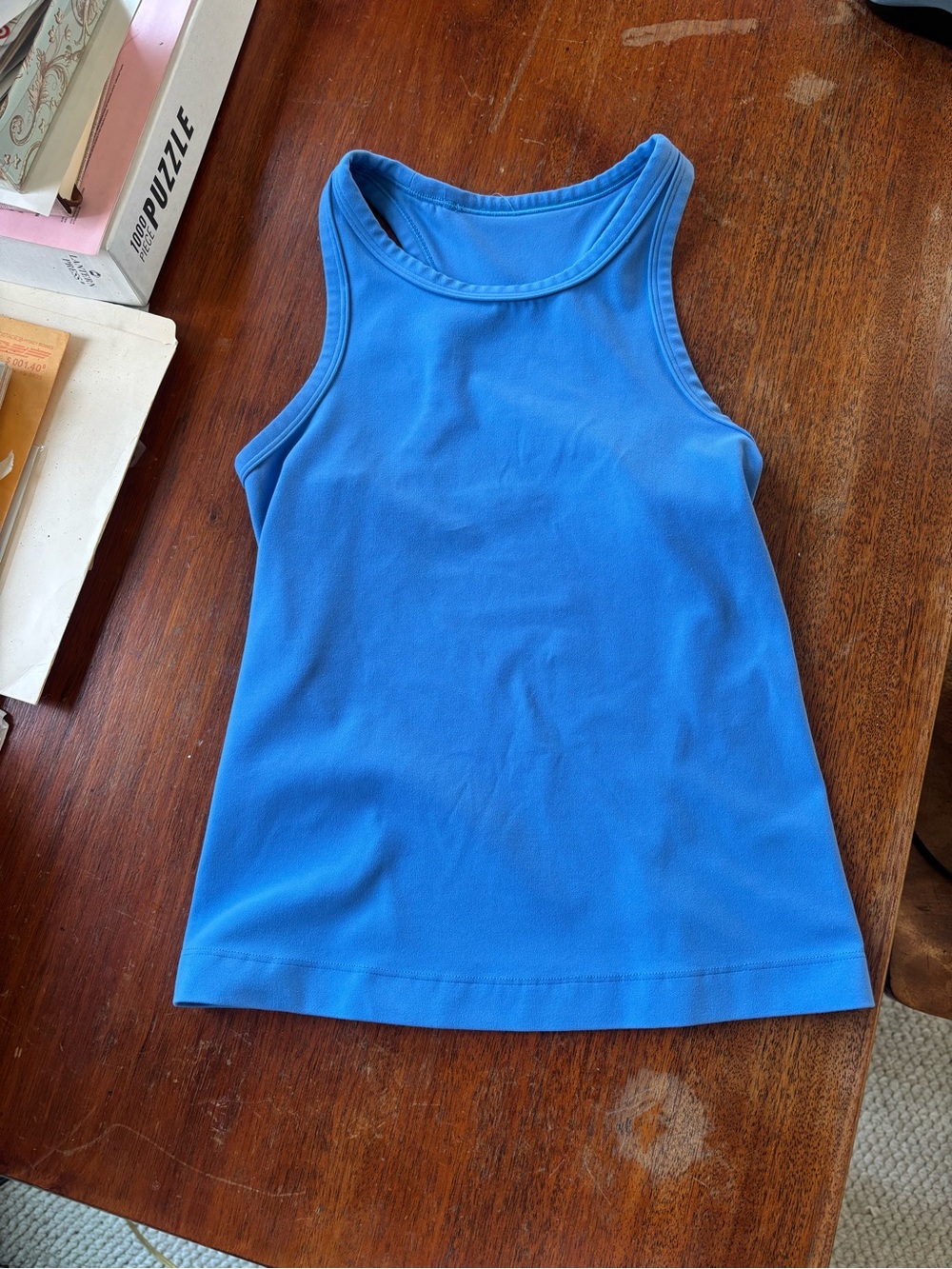 lululemon athletica align waist-length riverbank tank top in pool party blue - Picture 2 of 3